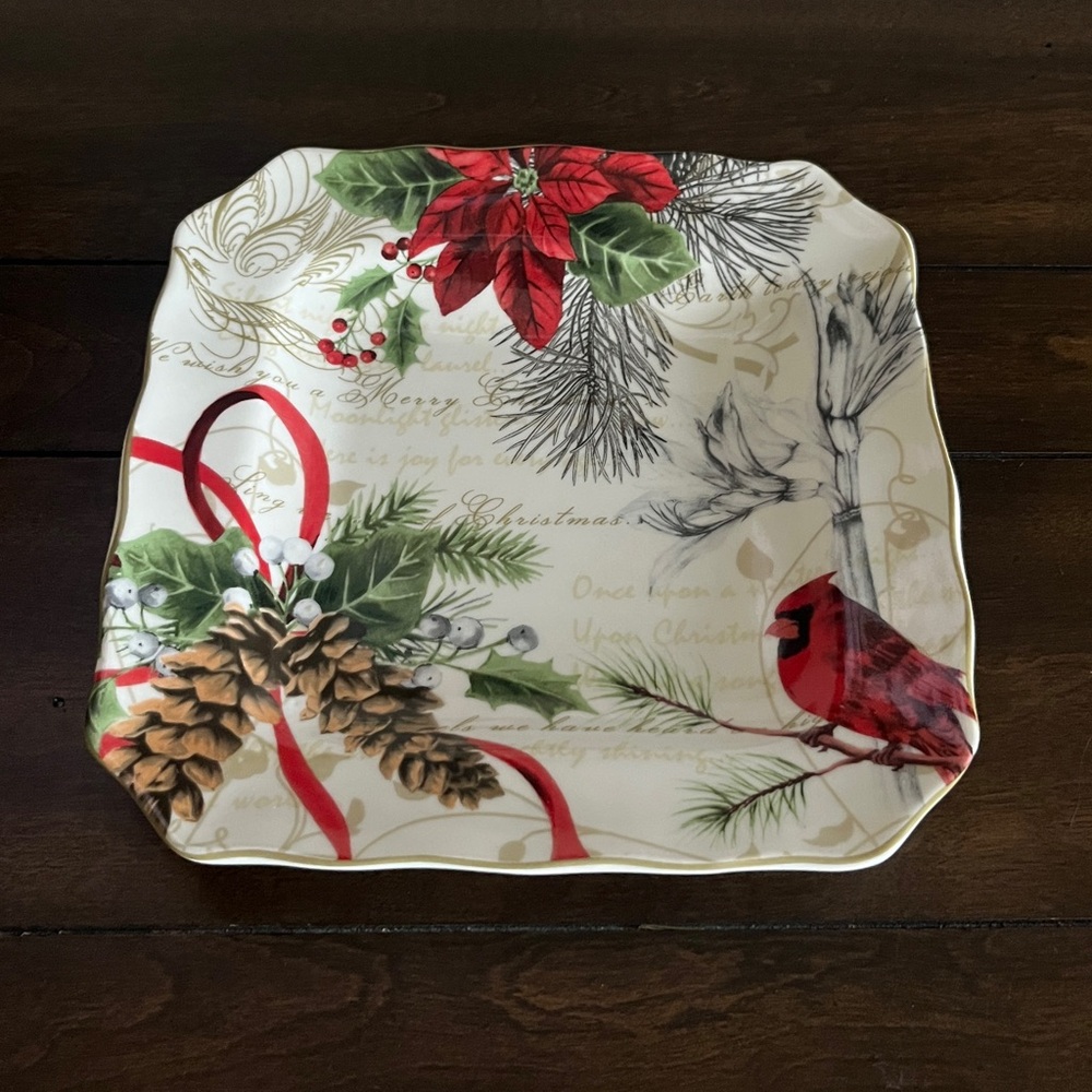 222 Fith Holiday Wishes Salad Plate